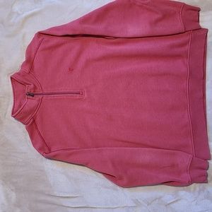 IZOD quarter zip sweatshirt- Salmon